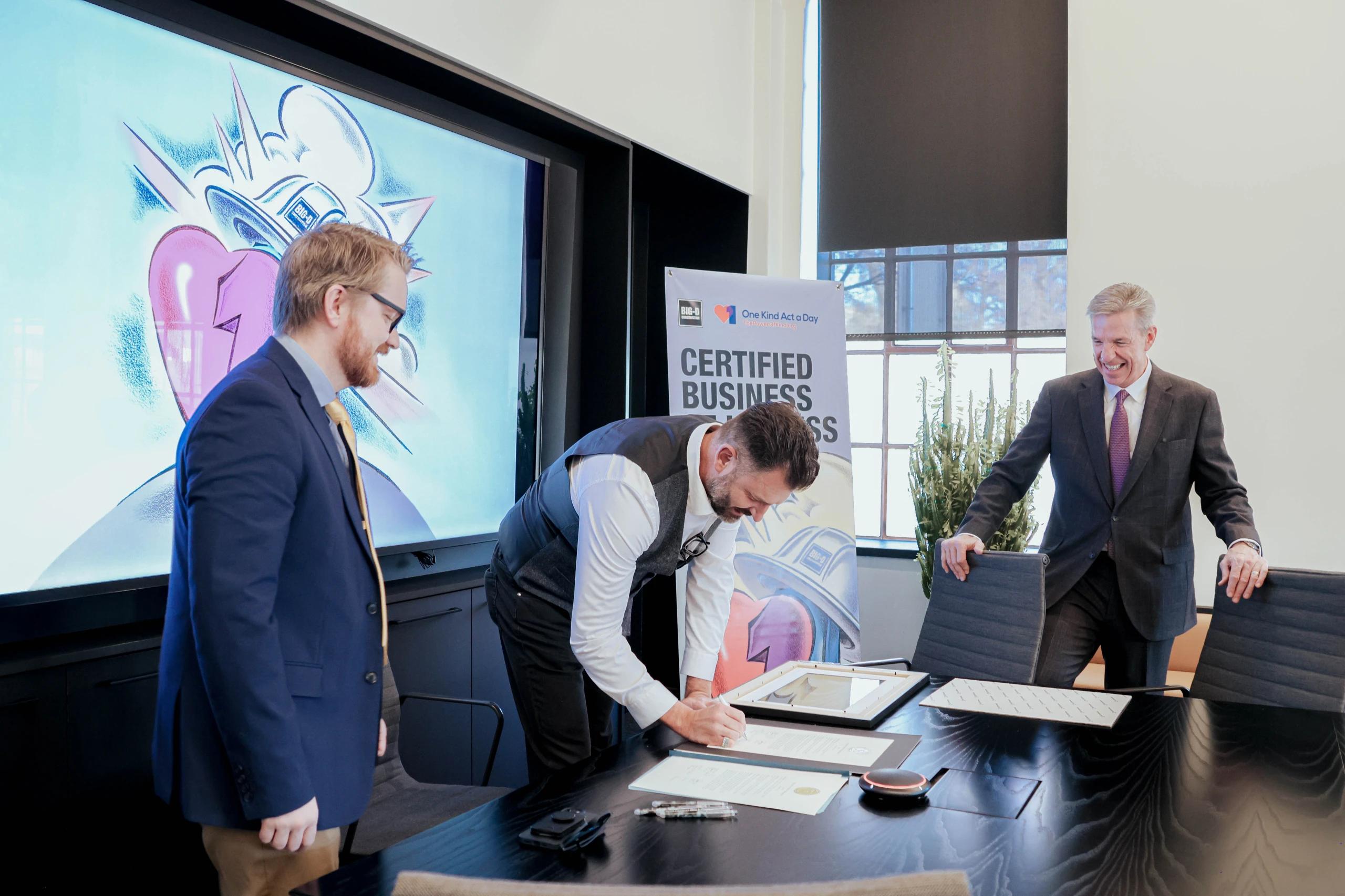 Big-D Construction Recognized as Certified Business of Kindness